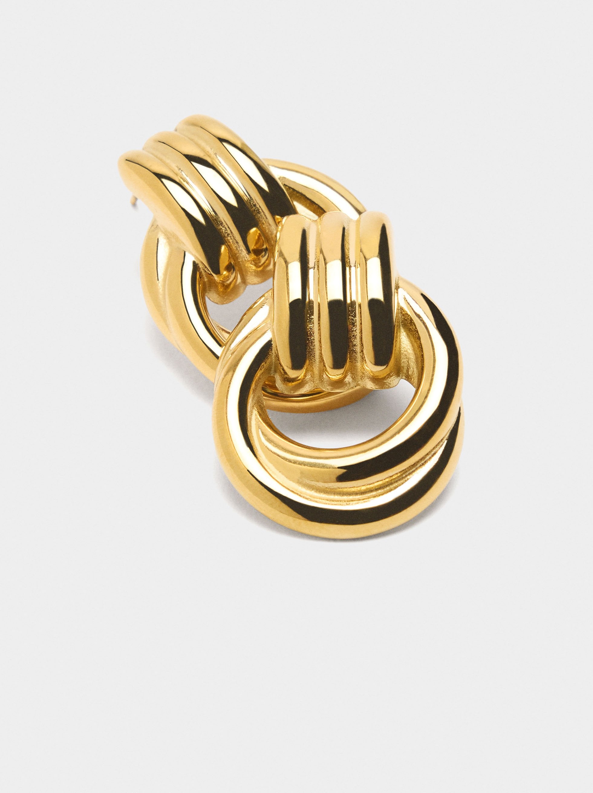 Pendientes De Aros Dobles - Acero Inoxidable