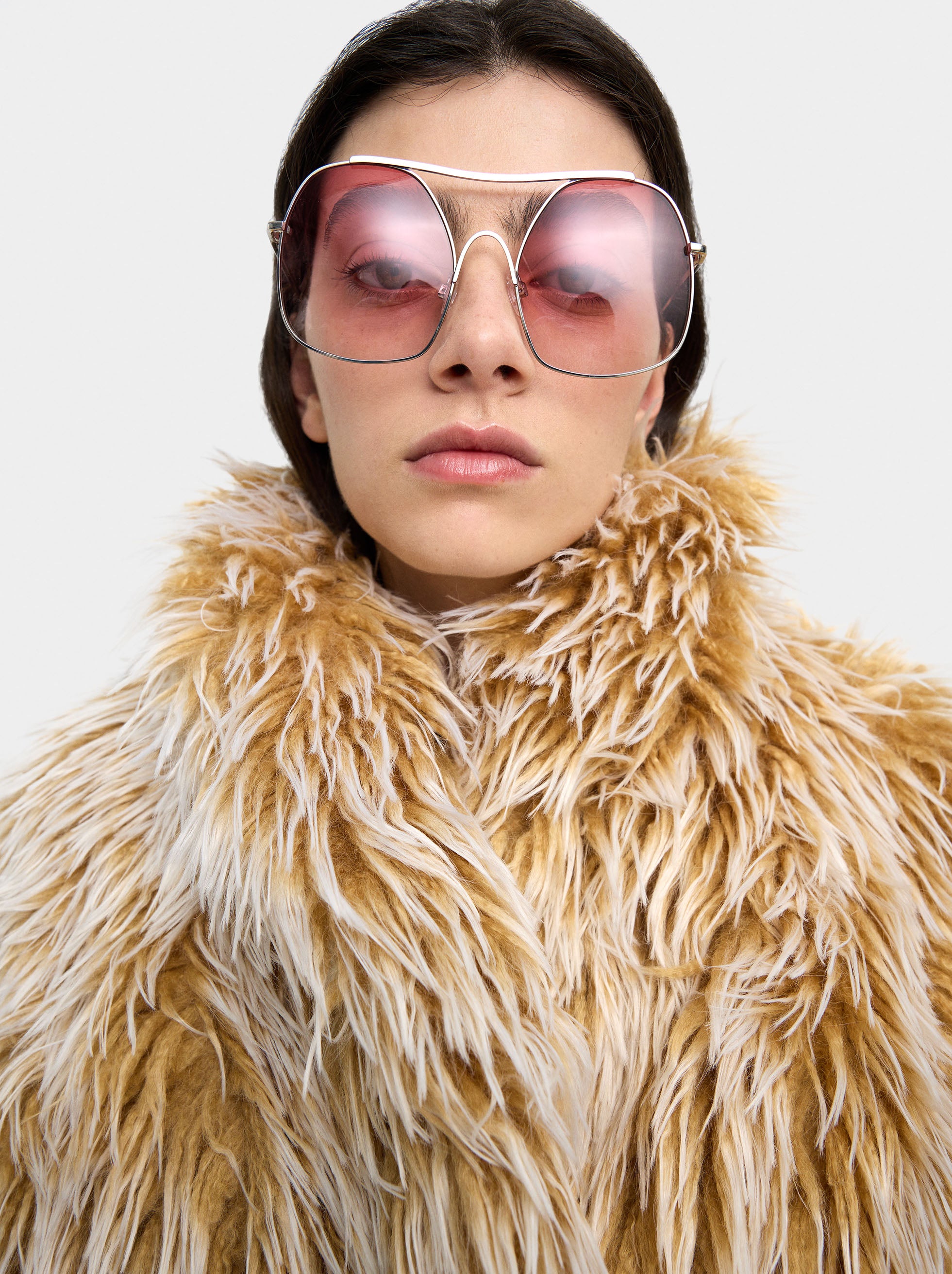 Gafas De Sol Redondas Semitransparentes