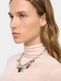 Collar De Eslabones Colgantes Con Esmalte