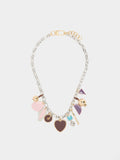 Collar De Eslabones Colgantes Con Esmalte