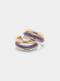 Aros Triples Con Esmalte