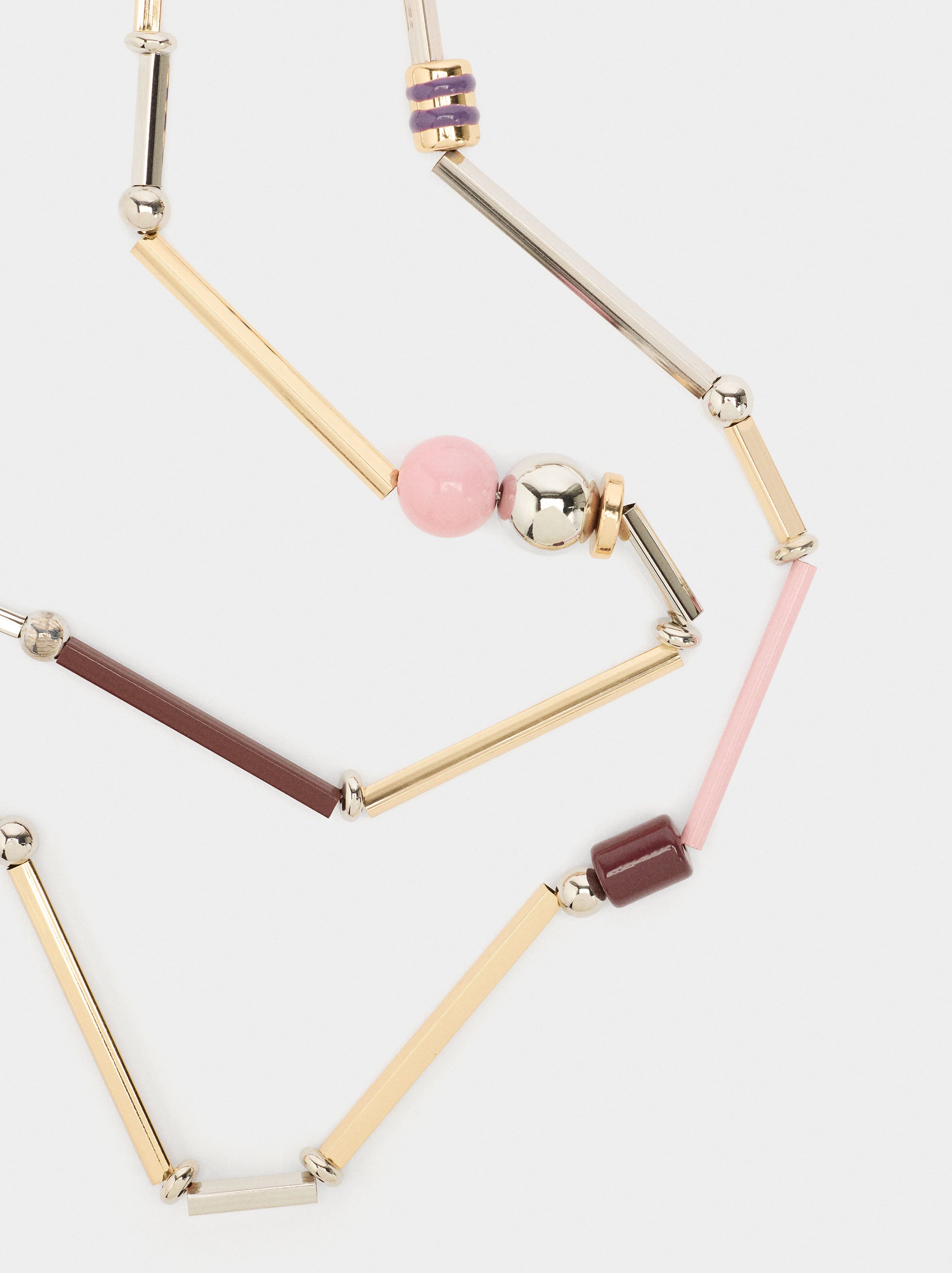 Collar Largo Con Esmalte