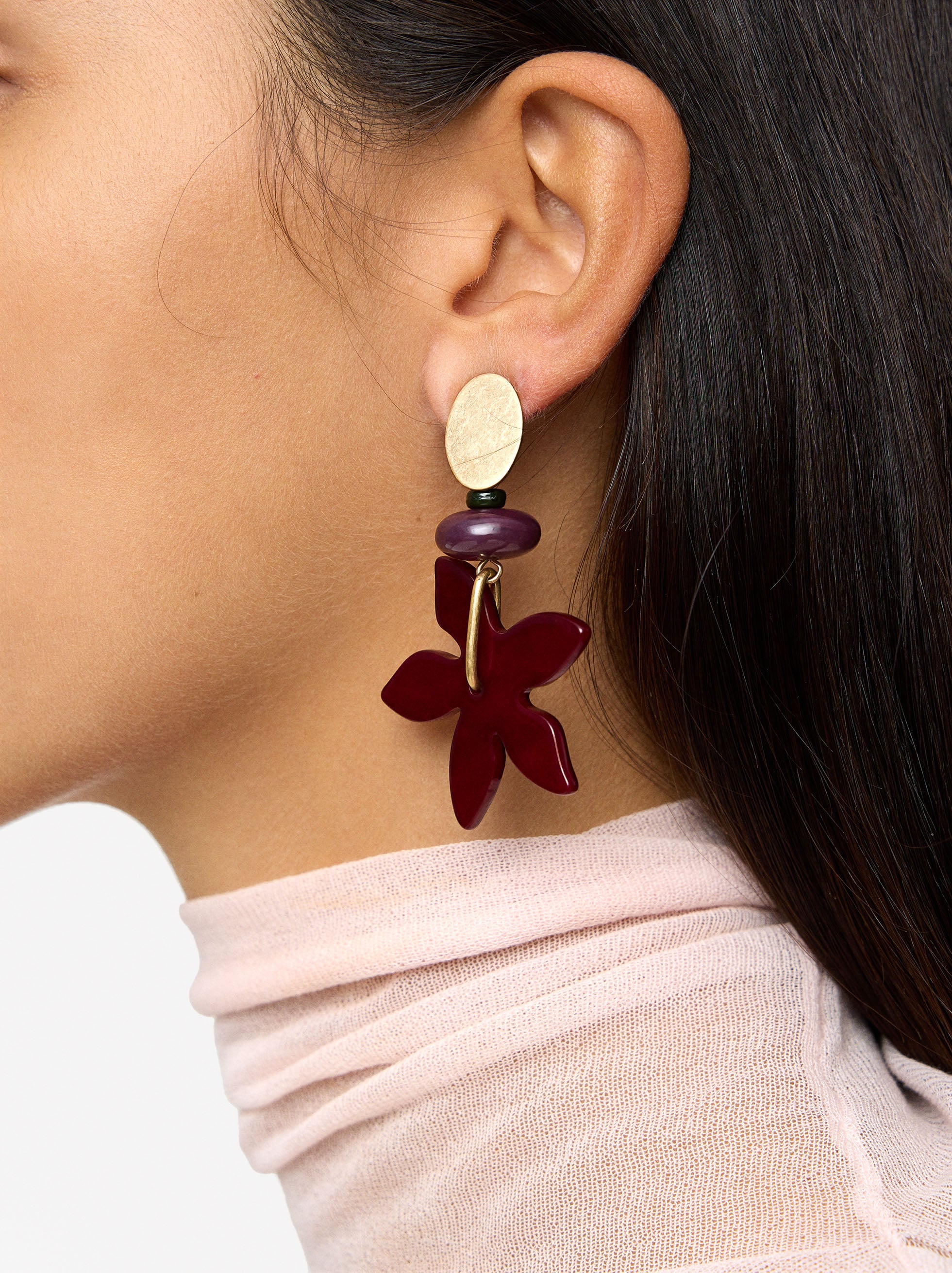 Pendientes Largos Flor