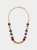 Collar Corto De Cuentas Multicolor