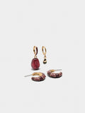 Set De Aros Con Esmalte Y Efecto Piedra