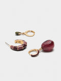 Set De Aros Con Esmalte Y Efecto Piedra