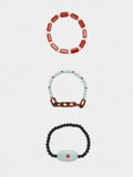 Set De Pulseras Multicolor Con Resina