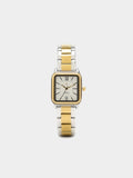 Reloj Bicolor Con Pulsera De Acero Inoxidable