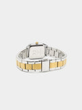 Reloj Bicolor Con Pulsera De Acero Inoxidable