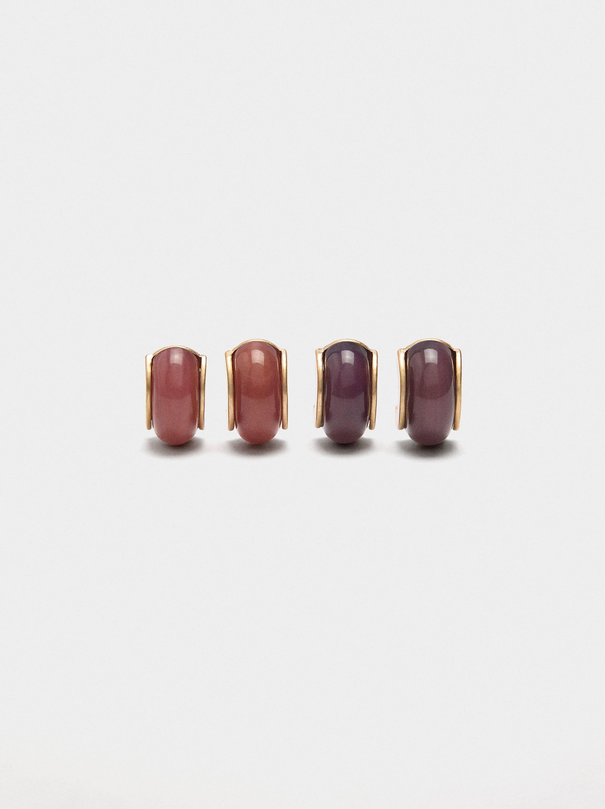 Set De Aros Efecto Piedra