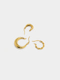 Set De Aros Dorados - Acero Inoxidable