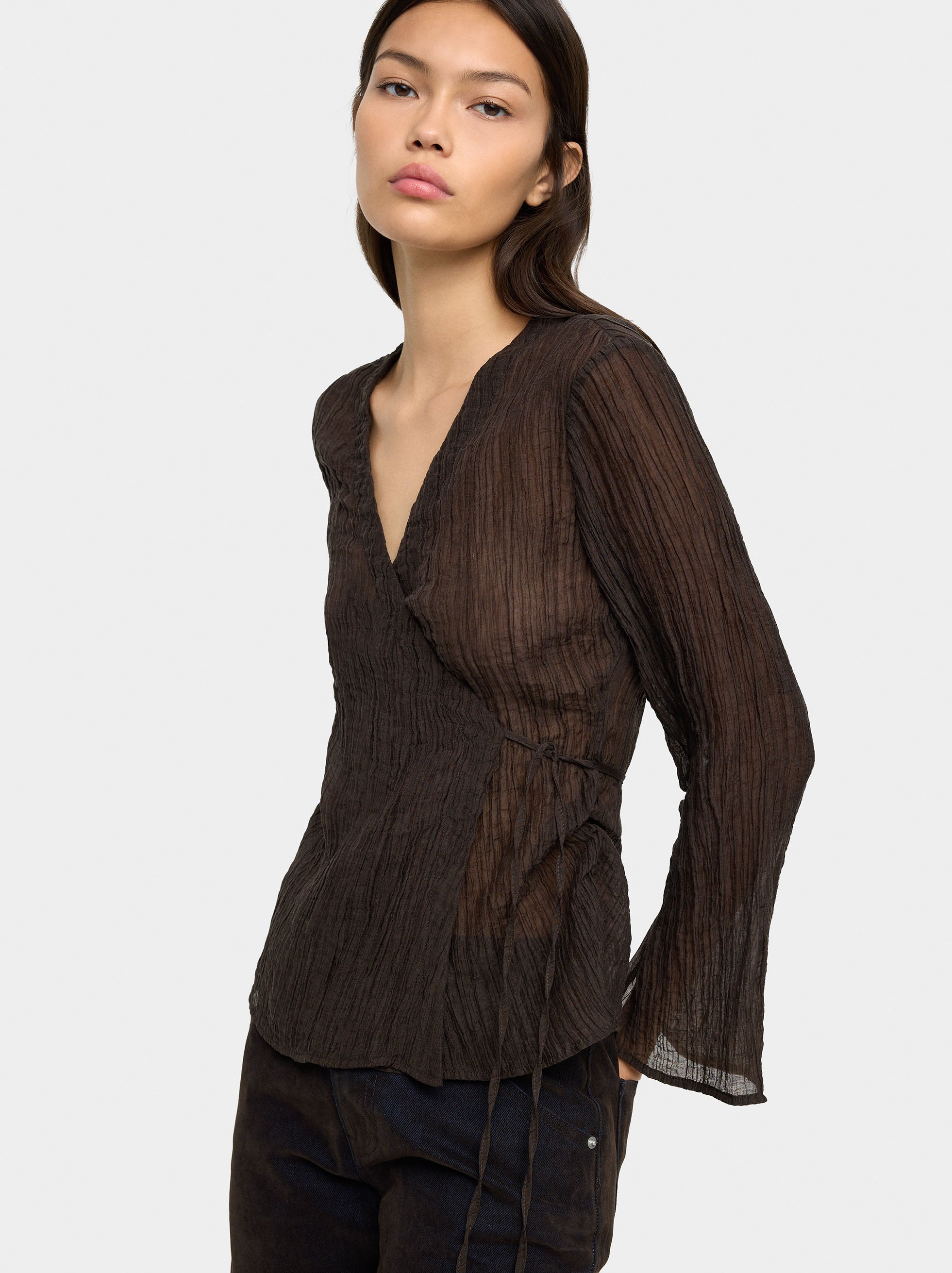 Blusa Efecto Arrugado