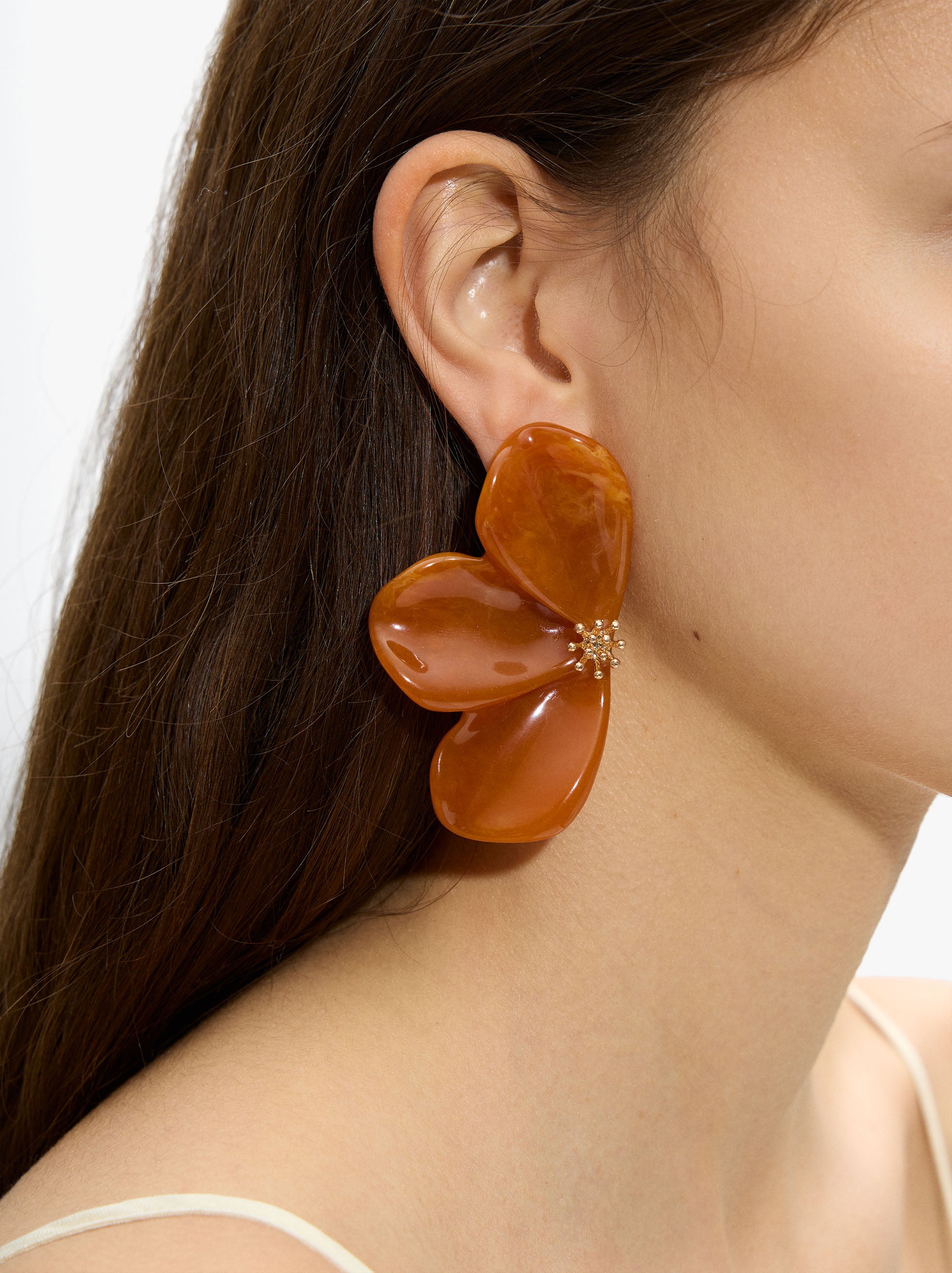 Pendientes Maxi Media Flor