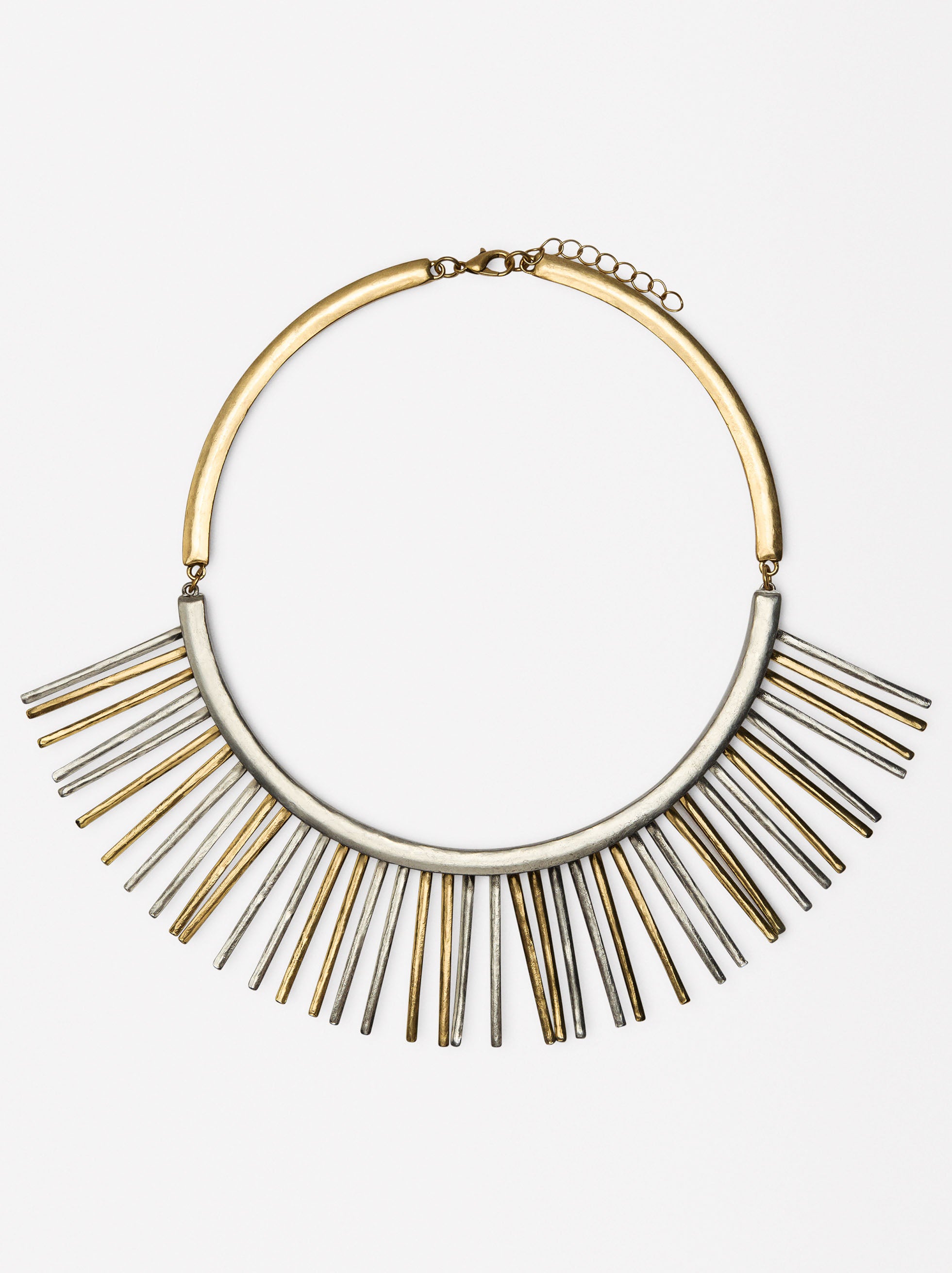 Collar Corto De Barras Bicolor