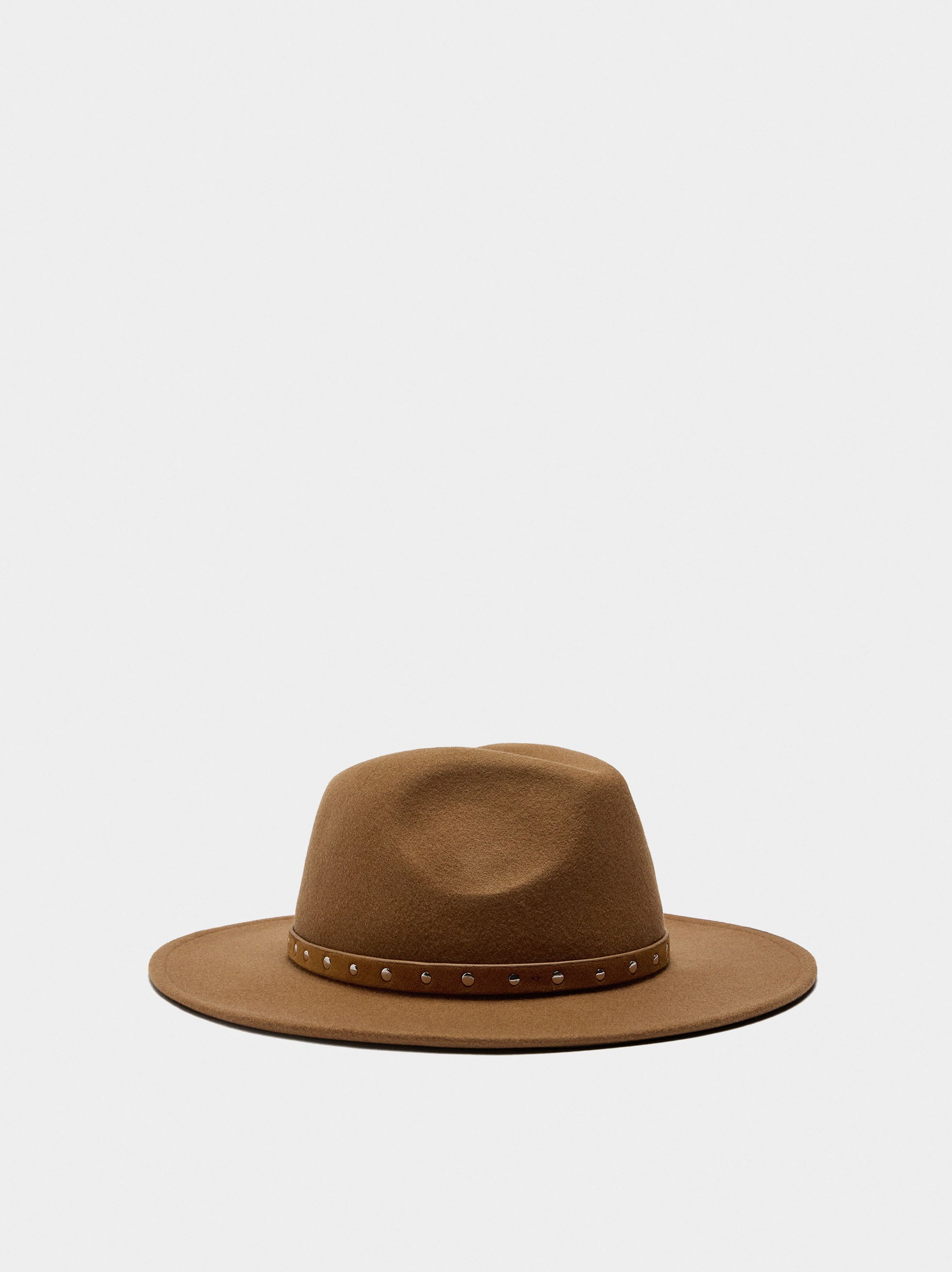 Sombrero De Lana Con Cinturón Y Tachuelas