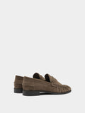 Mocasines De Piel Con Pespuntes