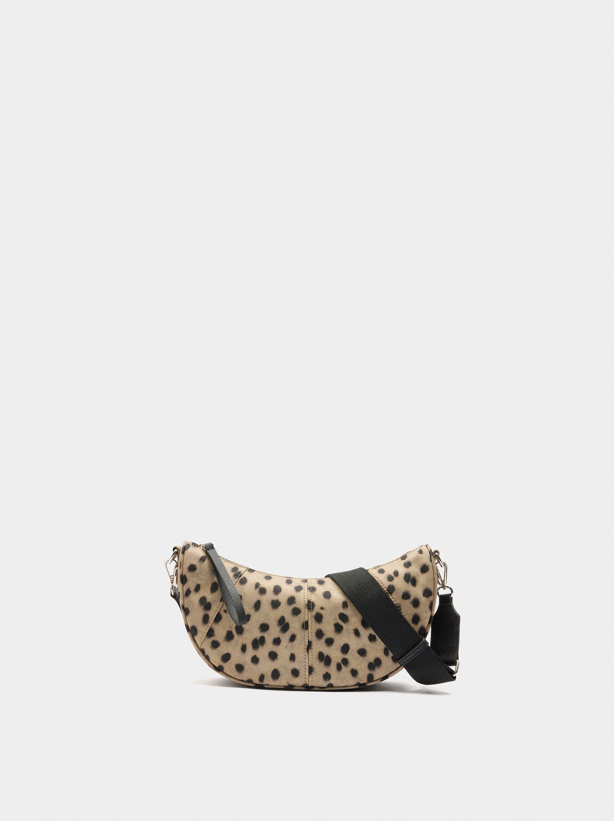 Bolso Bandolera De Nylon Estampado Animal