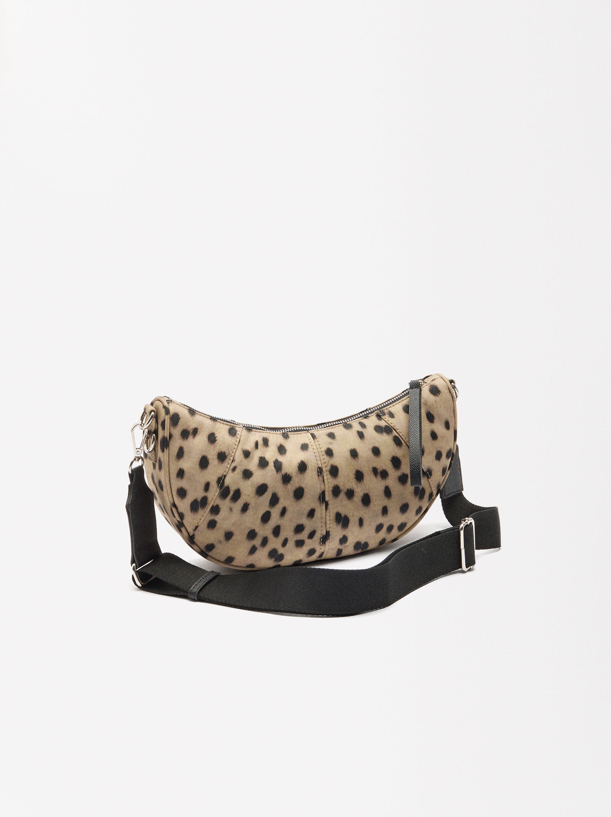 Bolso Bandolera De Nylon Estampado Animal