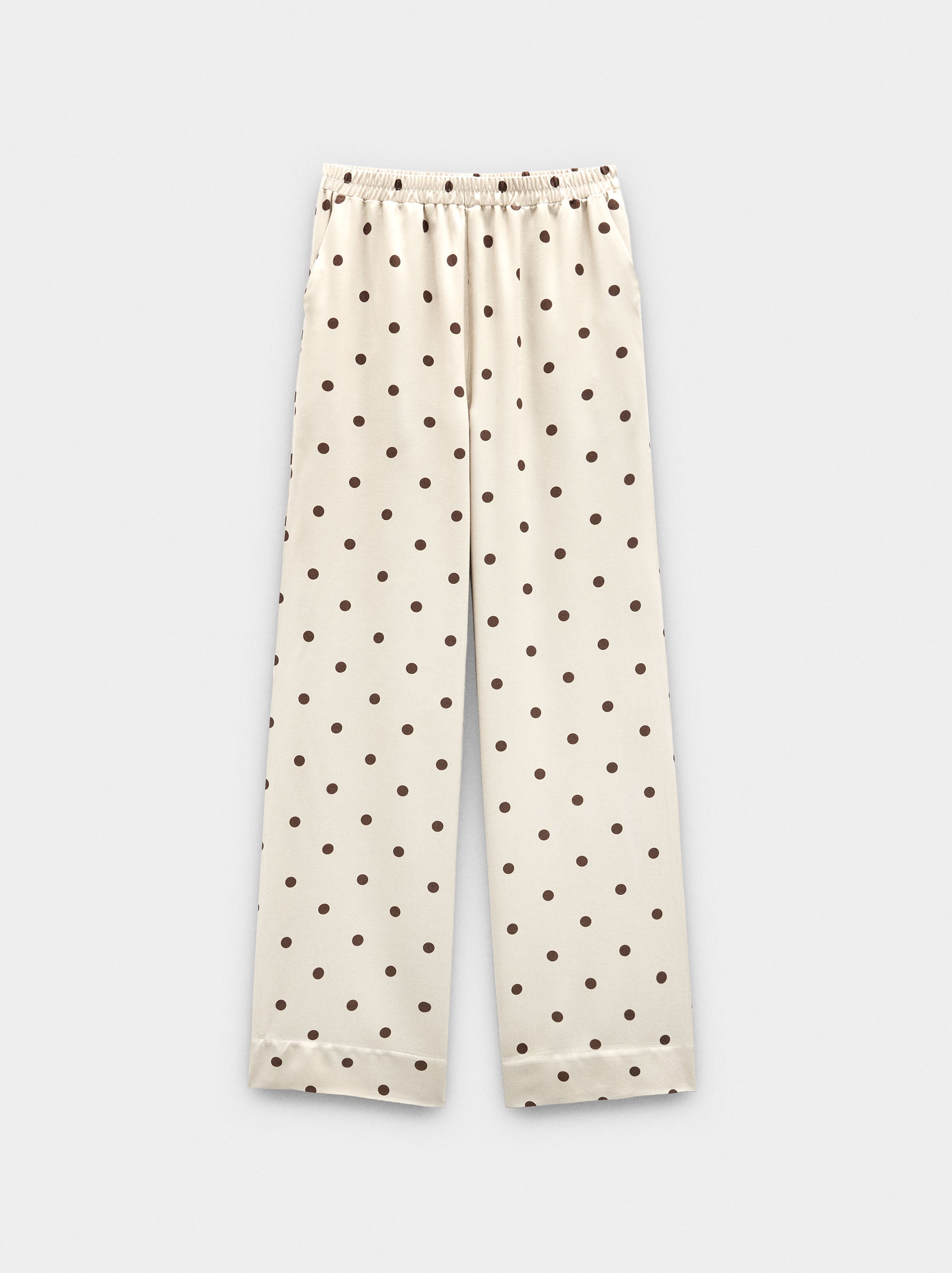 Pantalón De Lunares Con Cintura Elástica
