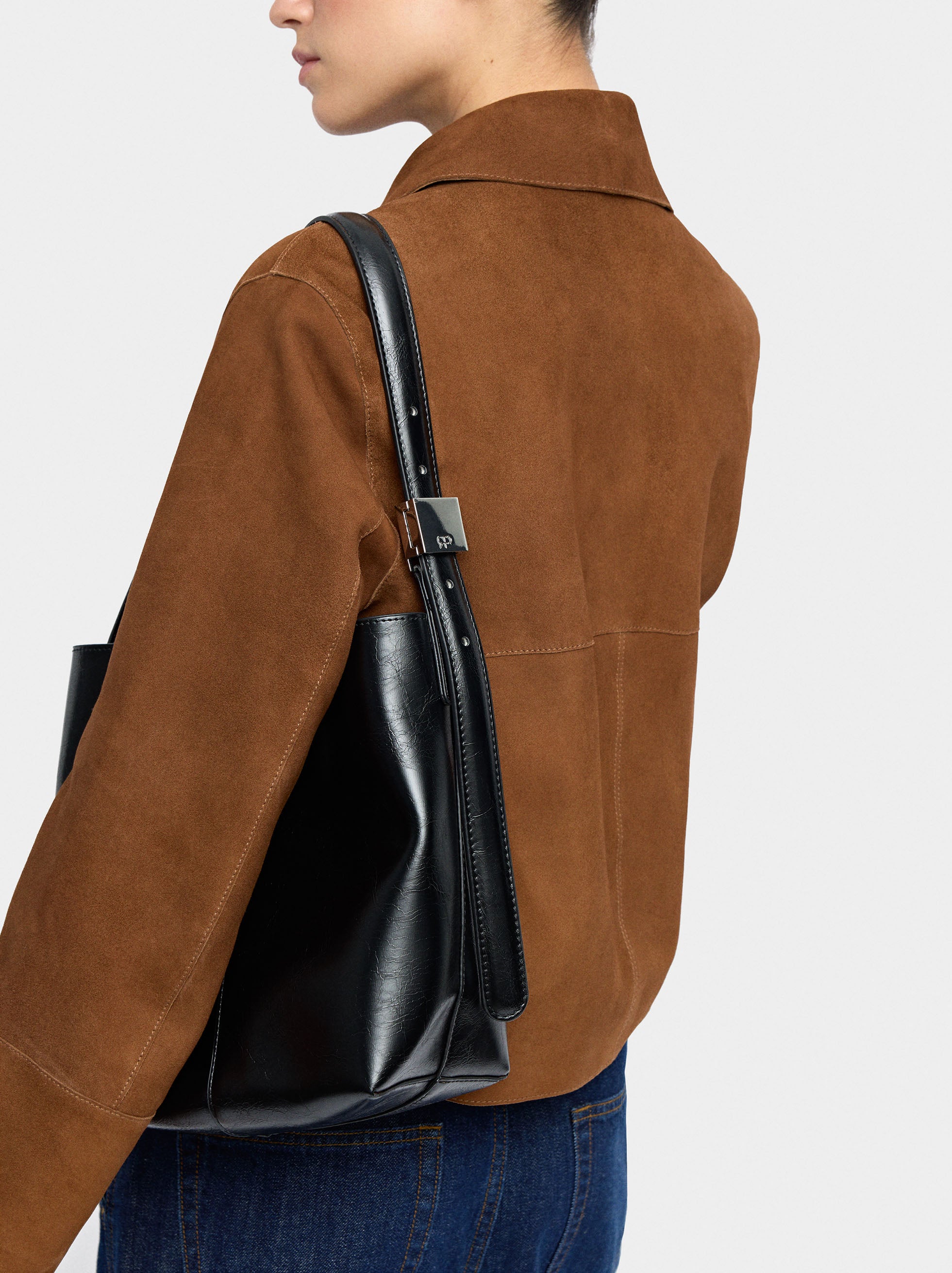 Bolso Bombonera Efecto Craquelado