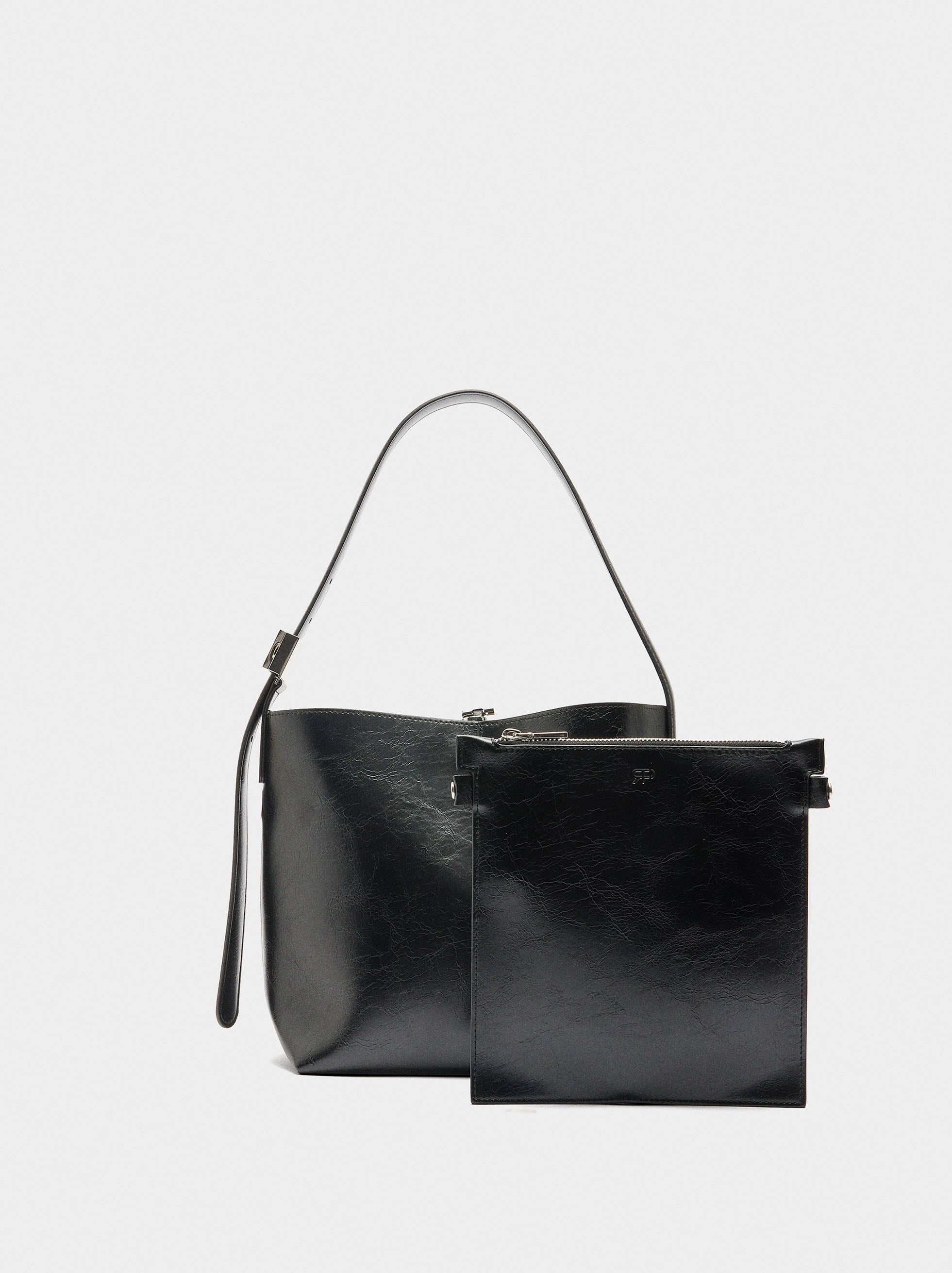 Bolso Bombonera Efecto Craquelado