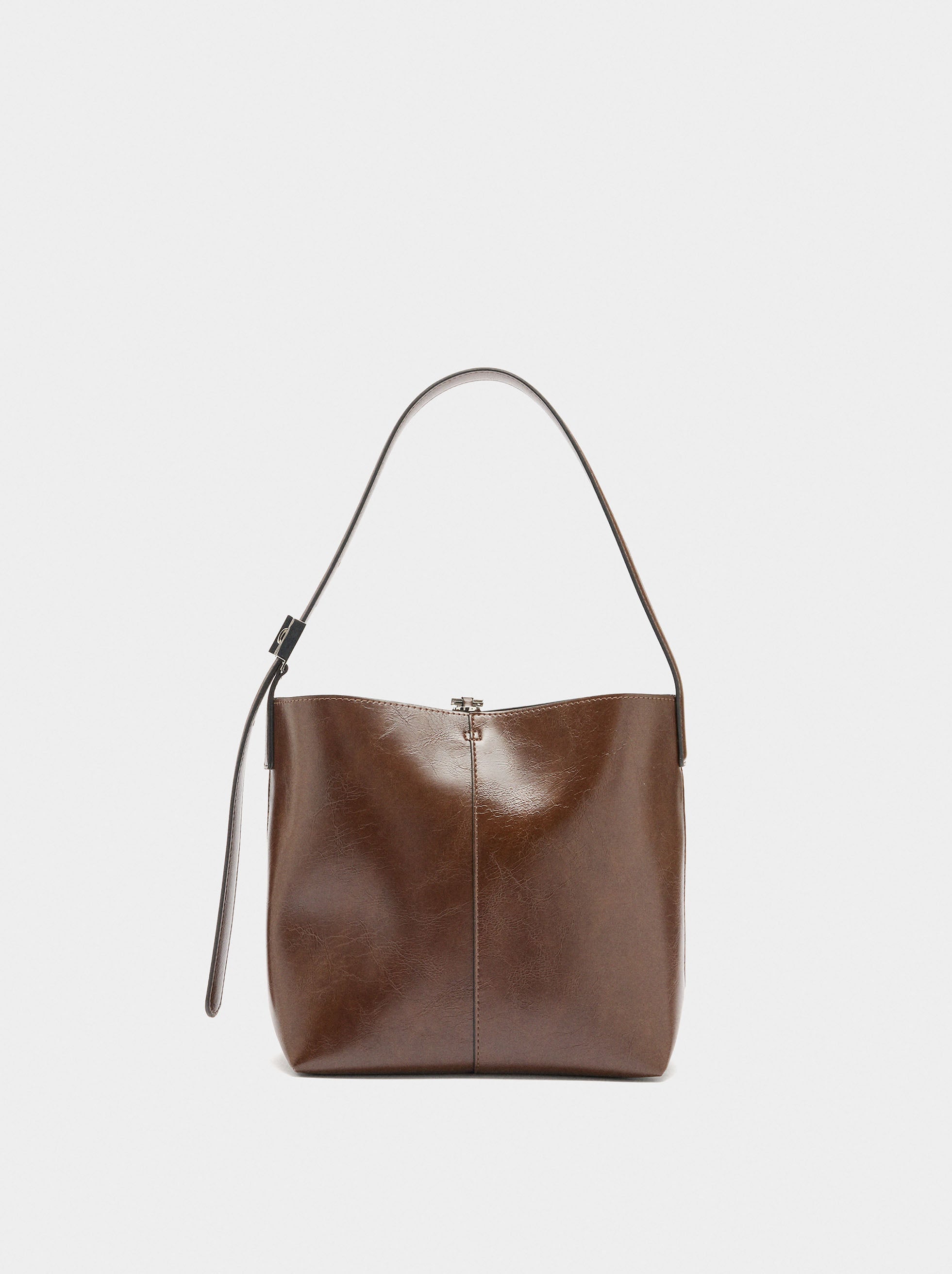 Bolso Bombonera Efecto Craquelado