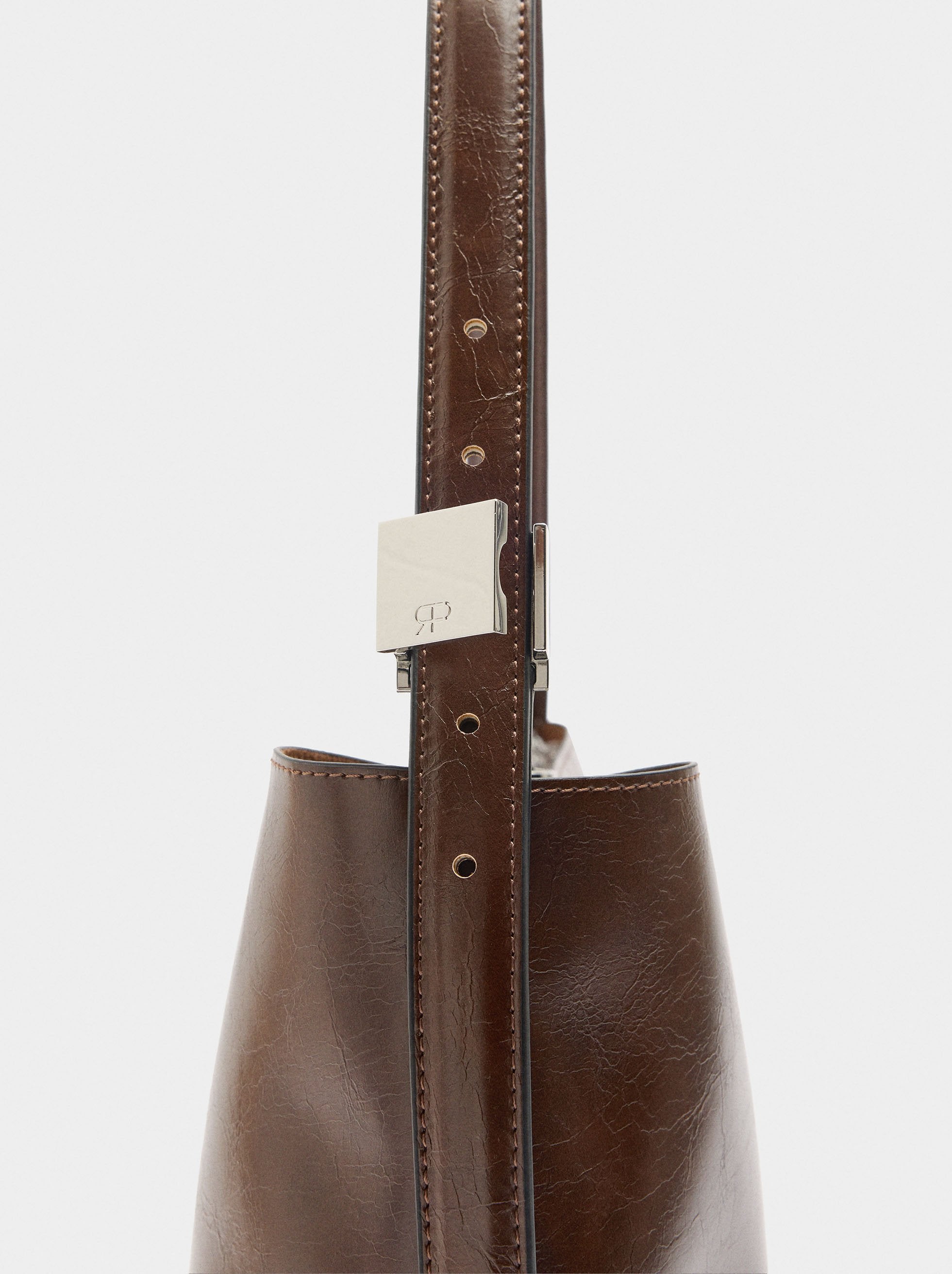 Bolso Bombonera Efecto Craquelado