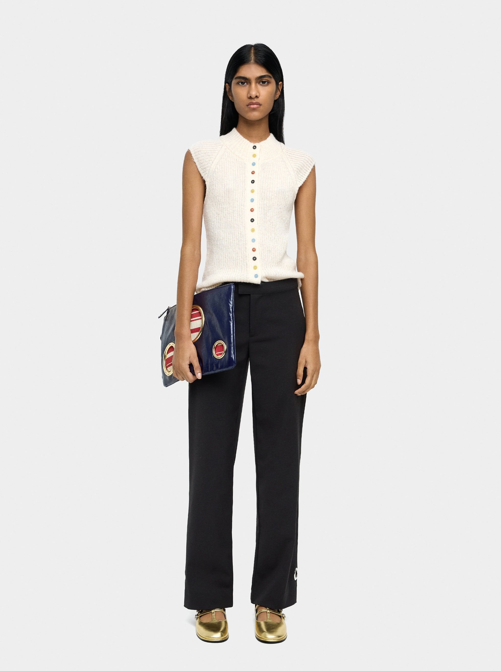 Chaleco De Punto Mezcla De Lana