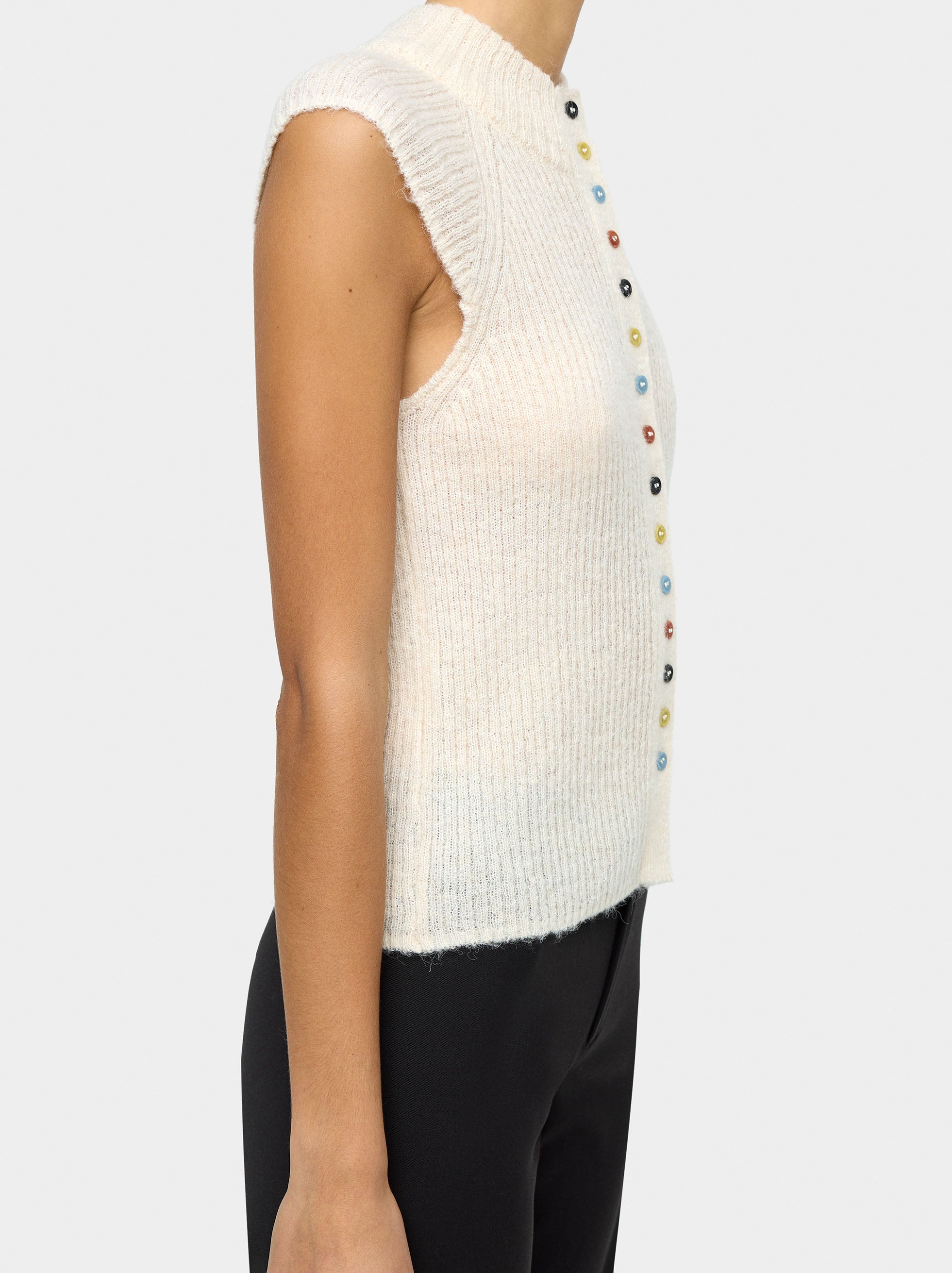 Chaleco De Punto Mezcla De Lana