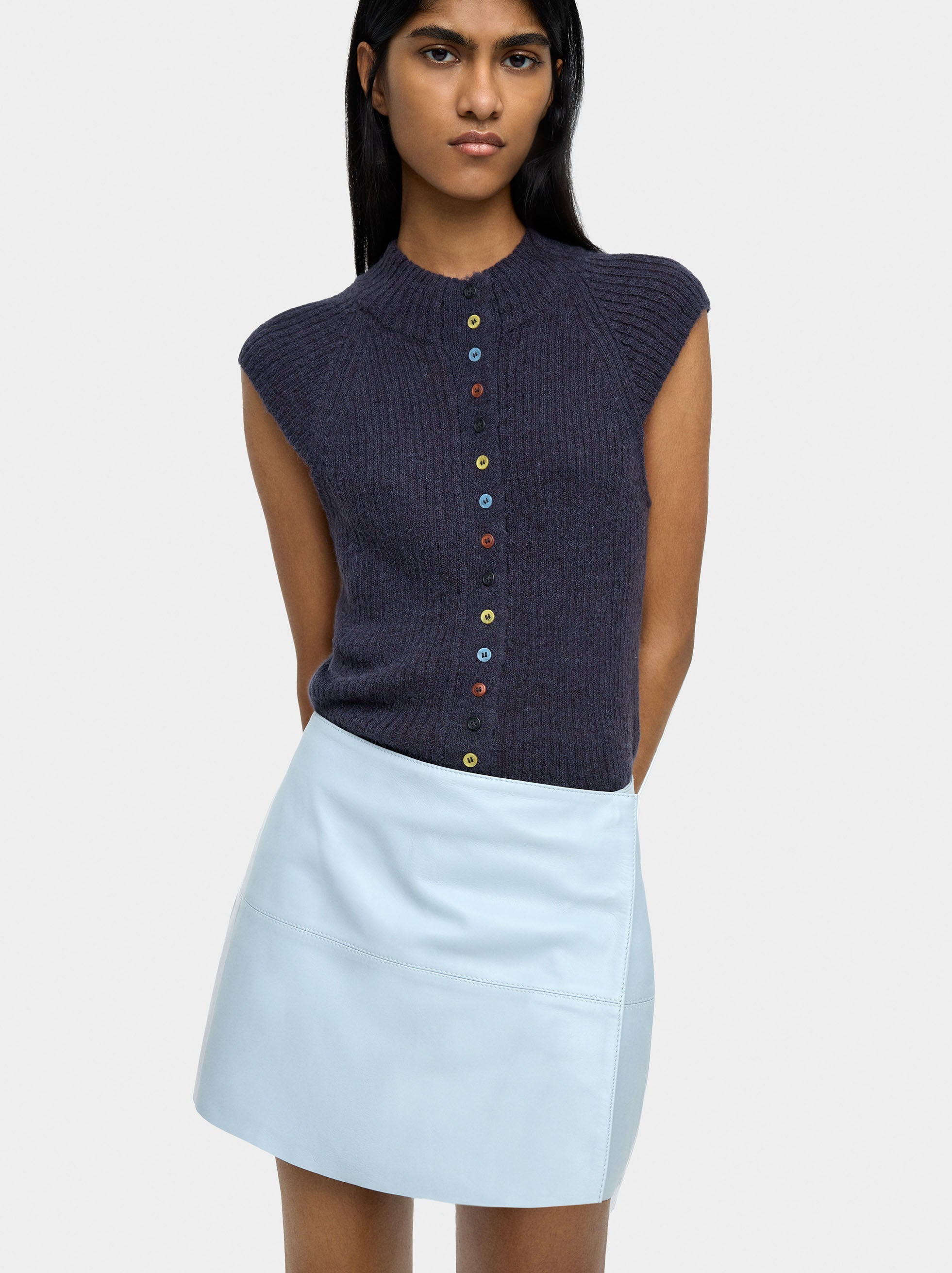 Chaleco De Punto Mezcla De Lana