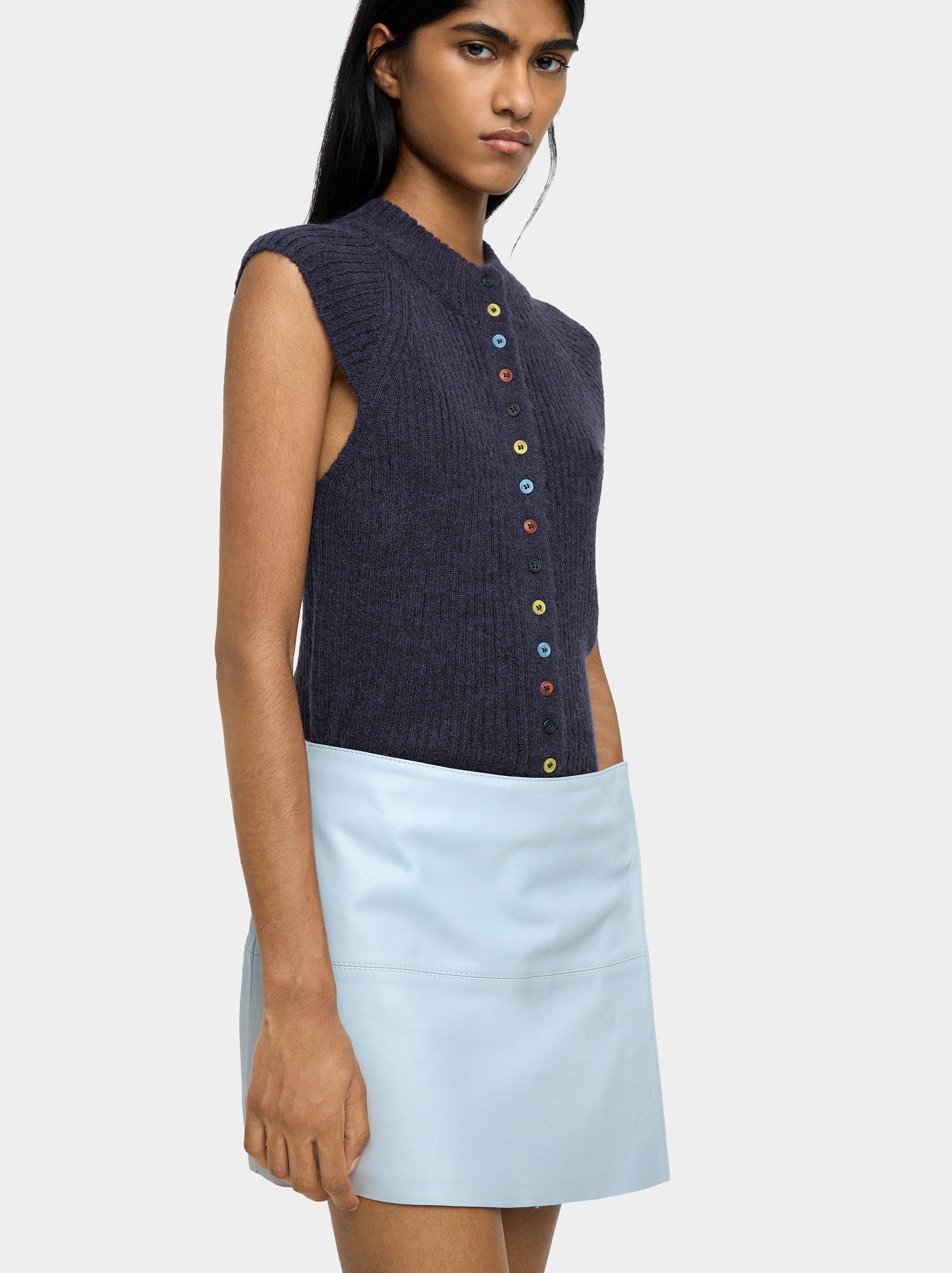 Chaleco De Punto Mezcla De Lana