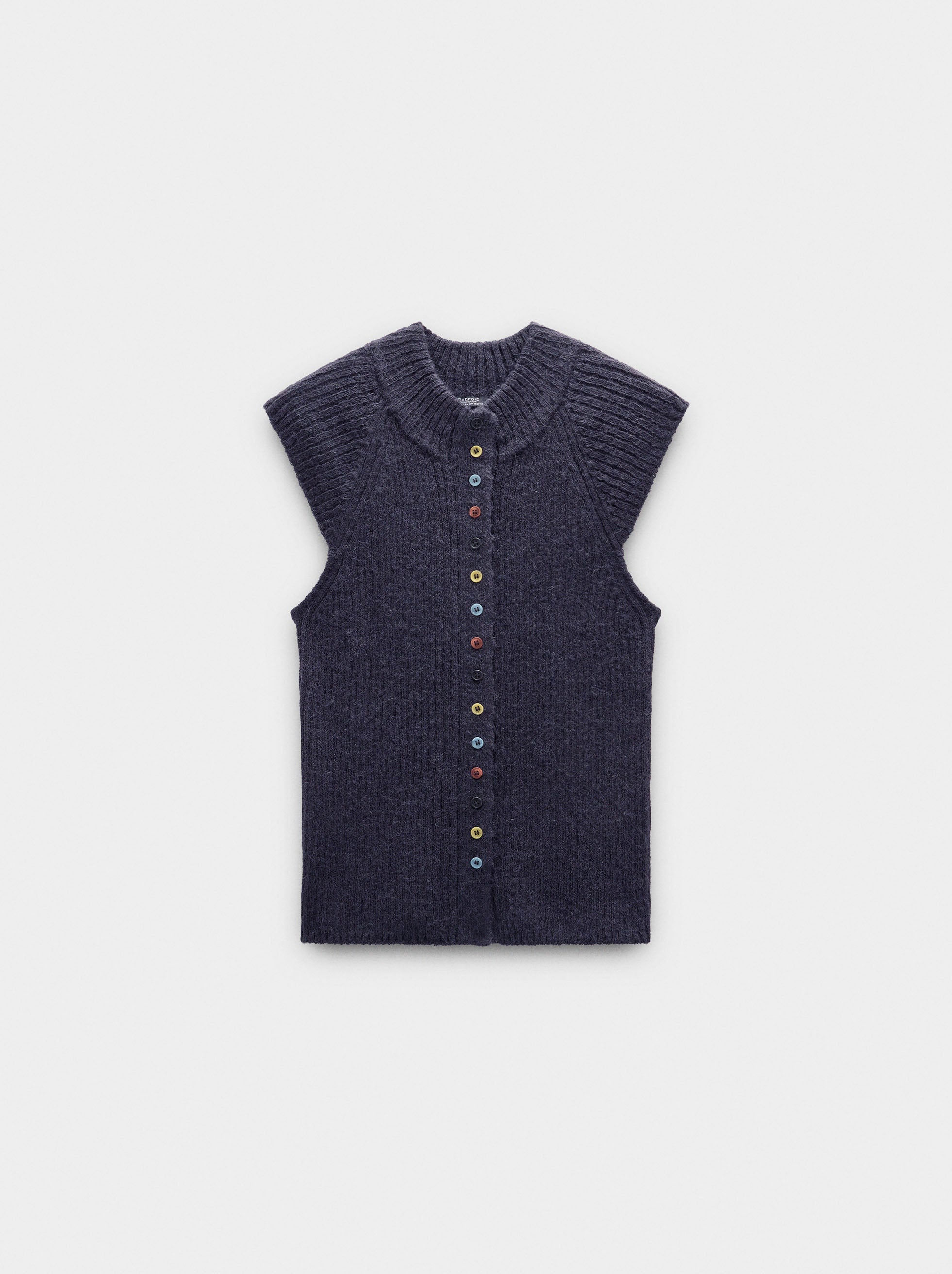 Chaleco De Punto Mezcla De Lana