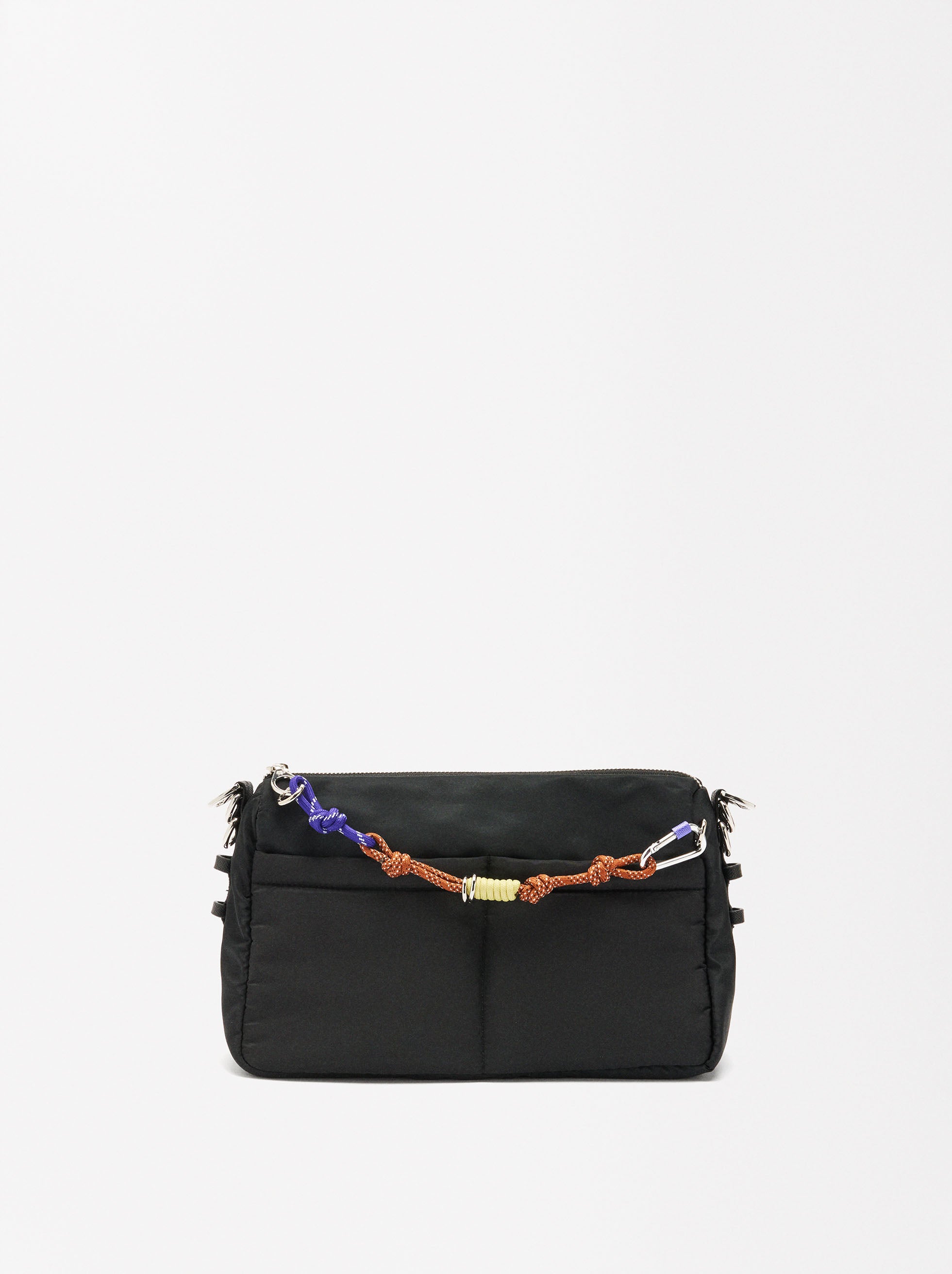 Bolso Bandolera De Nylon Con Colgante