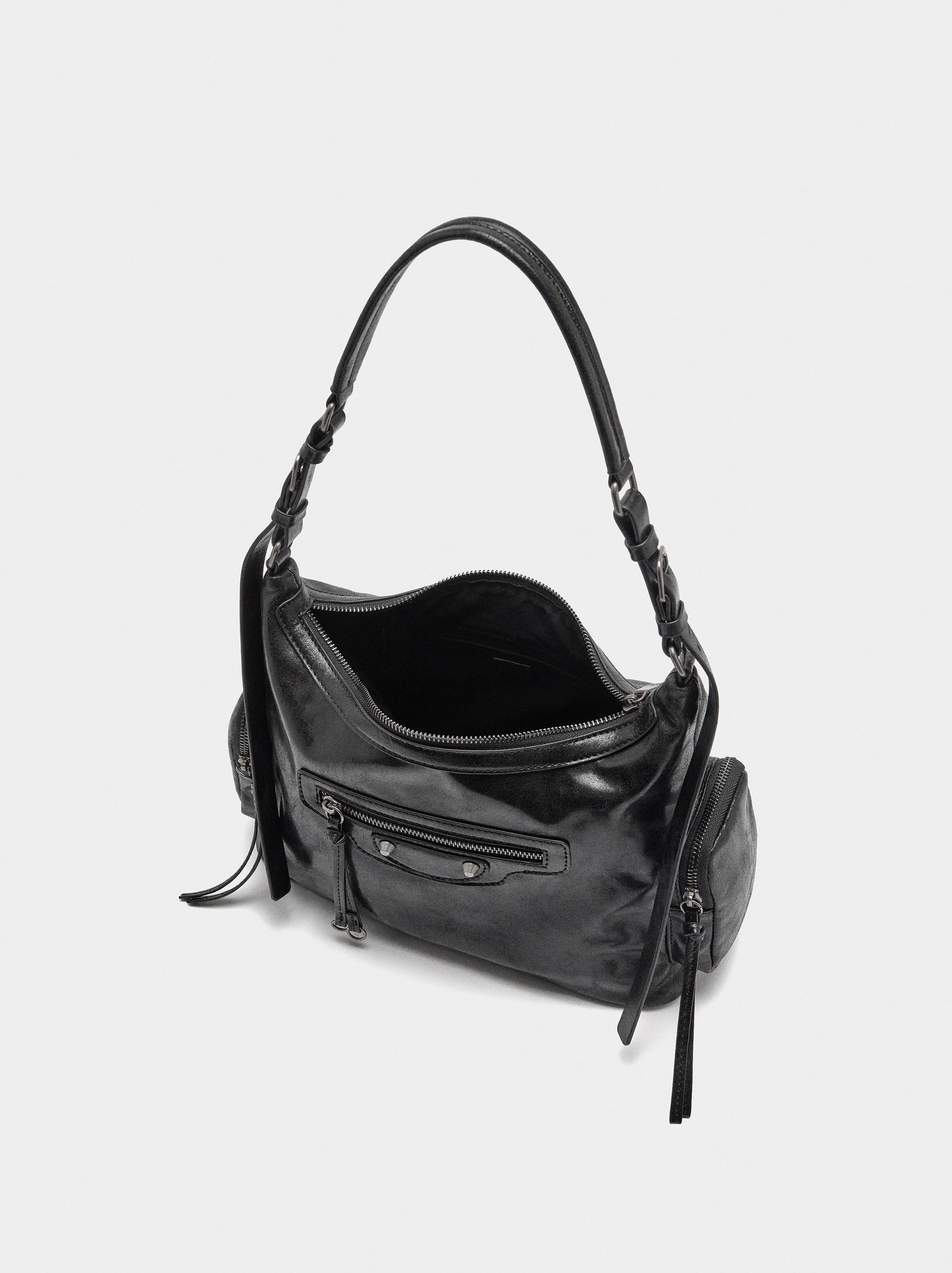 Bolso De Hombro De Efecto Envejecido