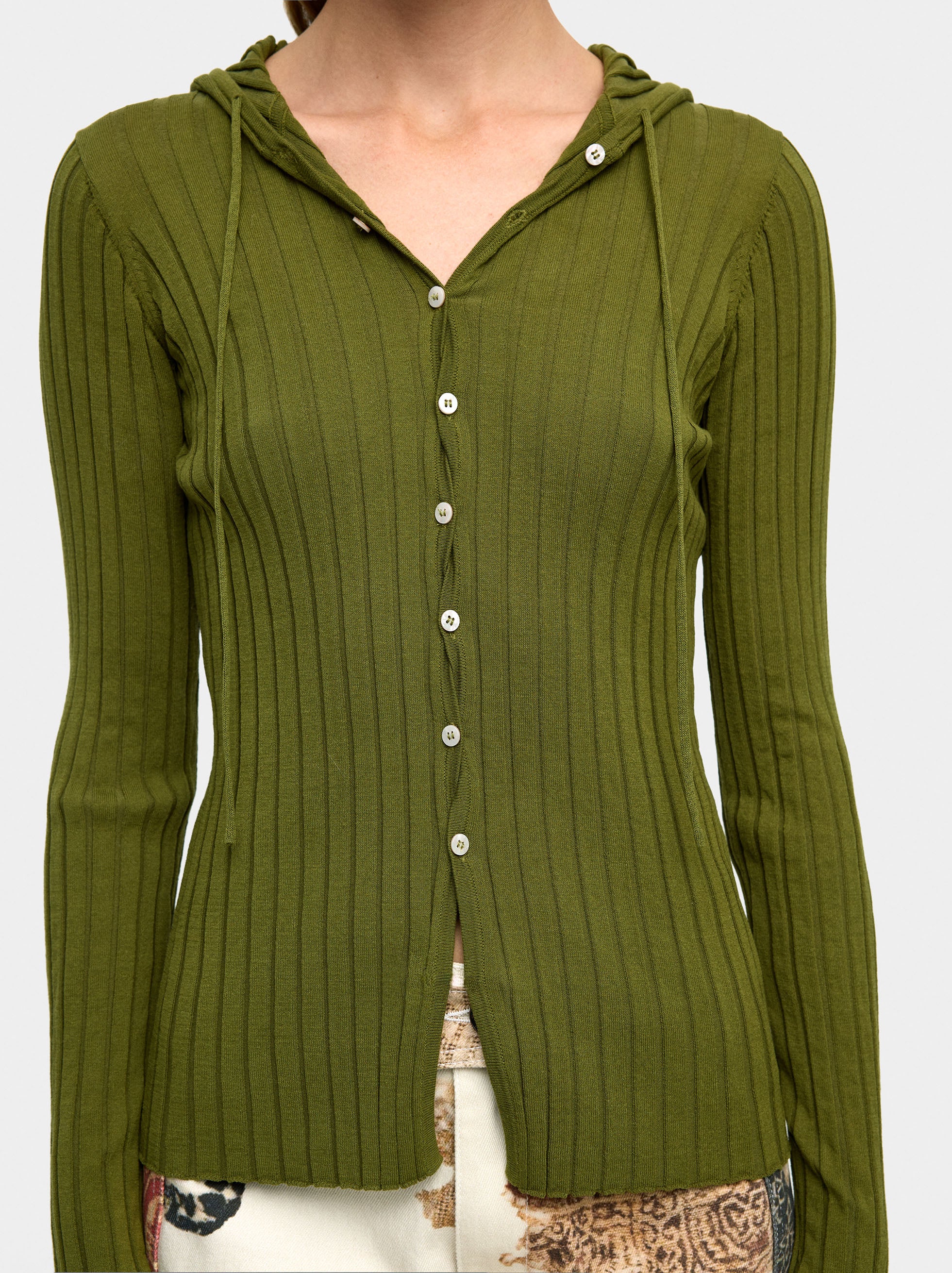 Jersey De Punto Con Capucha