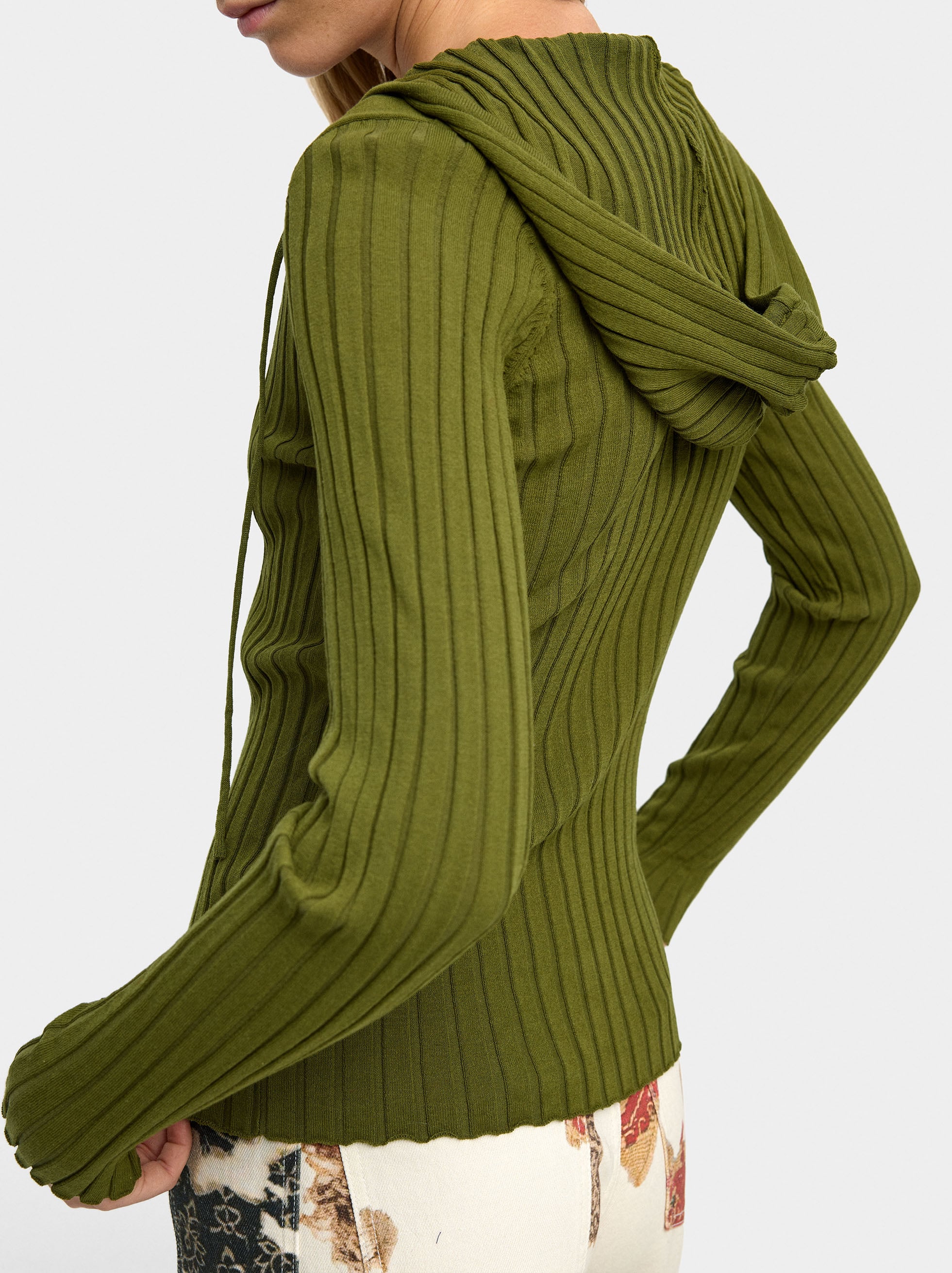 Jersey De Punto Con Capucha