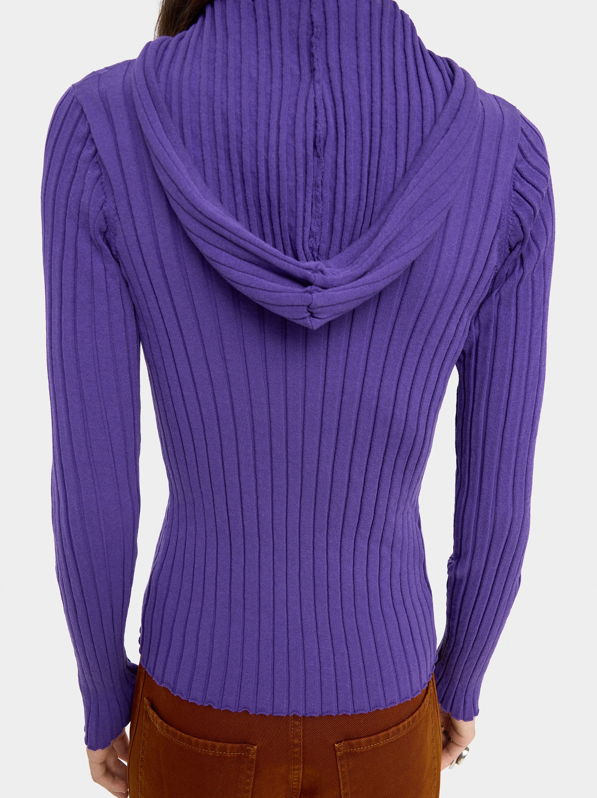 Jersey De Punto Con Capucha