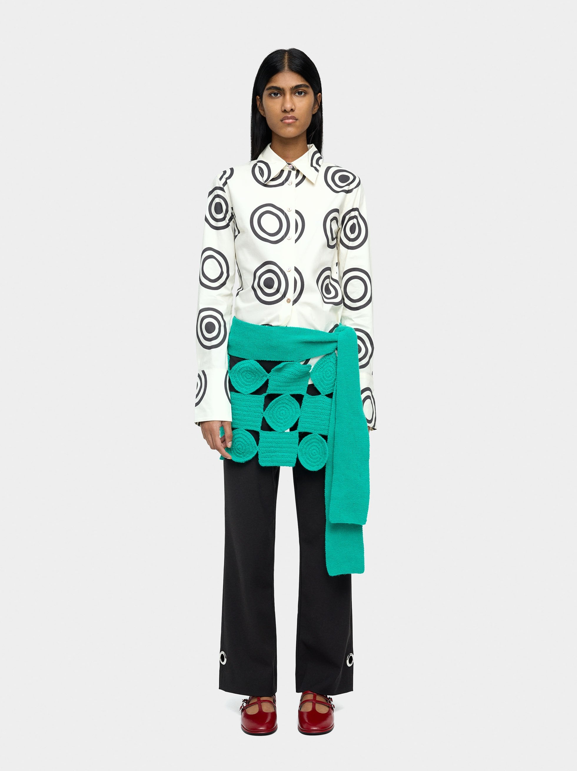 Camisa De Algodón Con Círculos