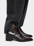 Botines De Piel Con Hebilla