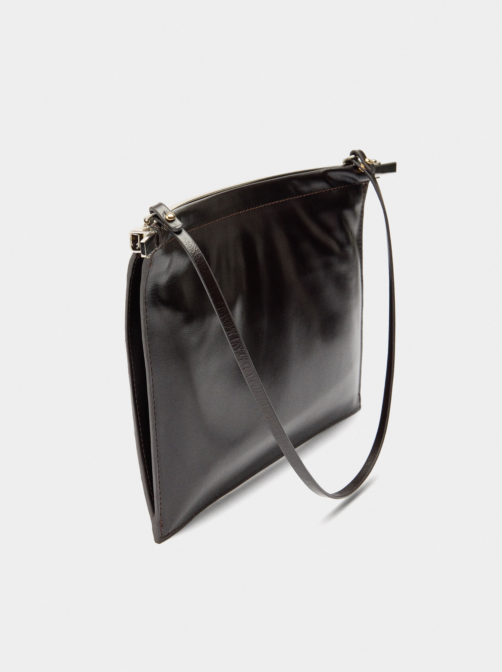 Bolso De Hombro De Piel