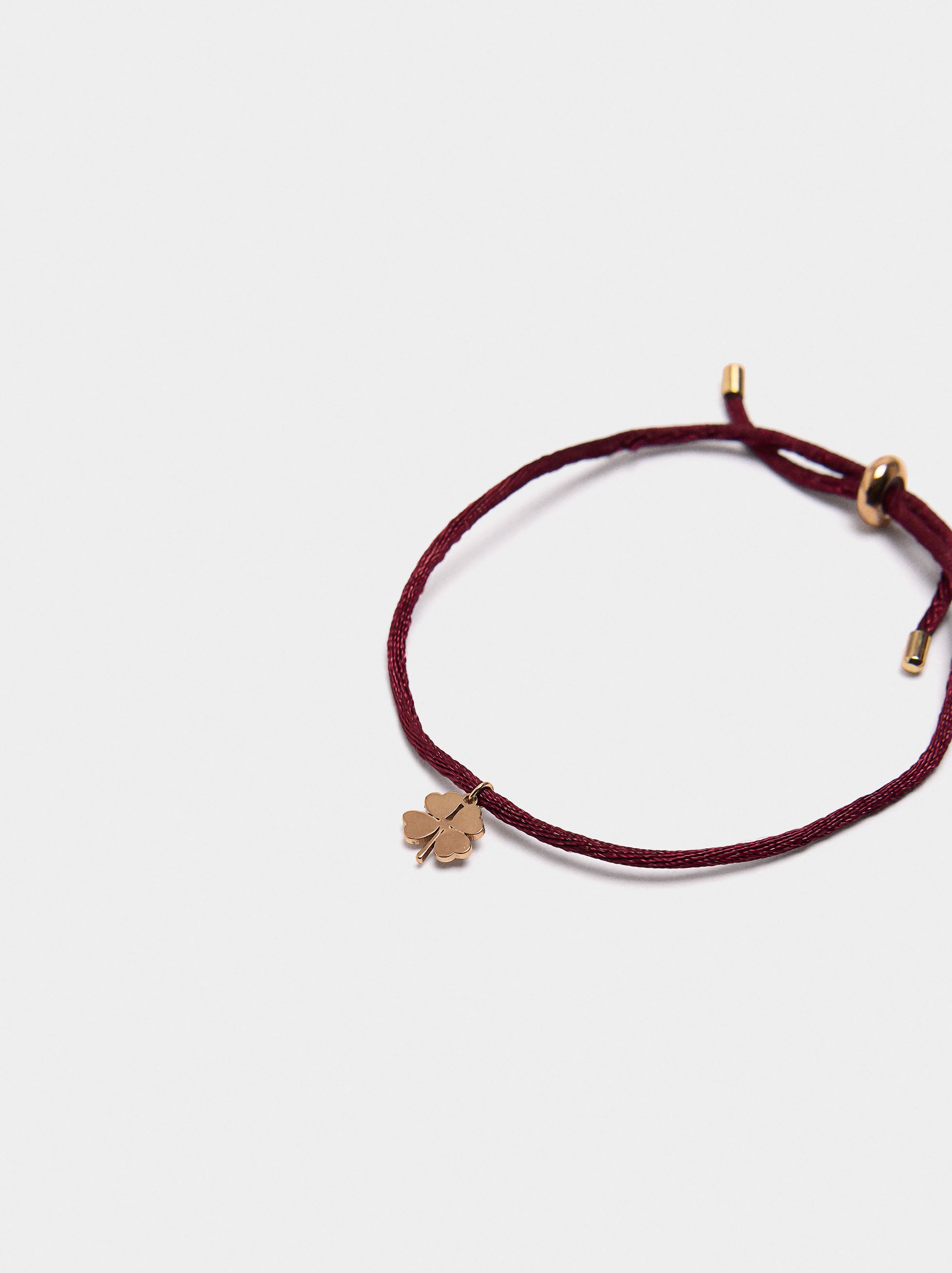 Pulsera Ajustable Con Charm Trébol