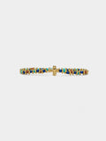 Pulsera De Cuentas Con Charm Cruz