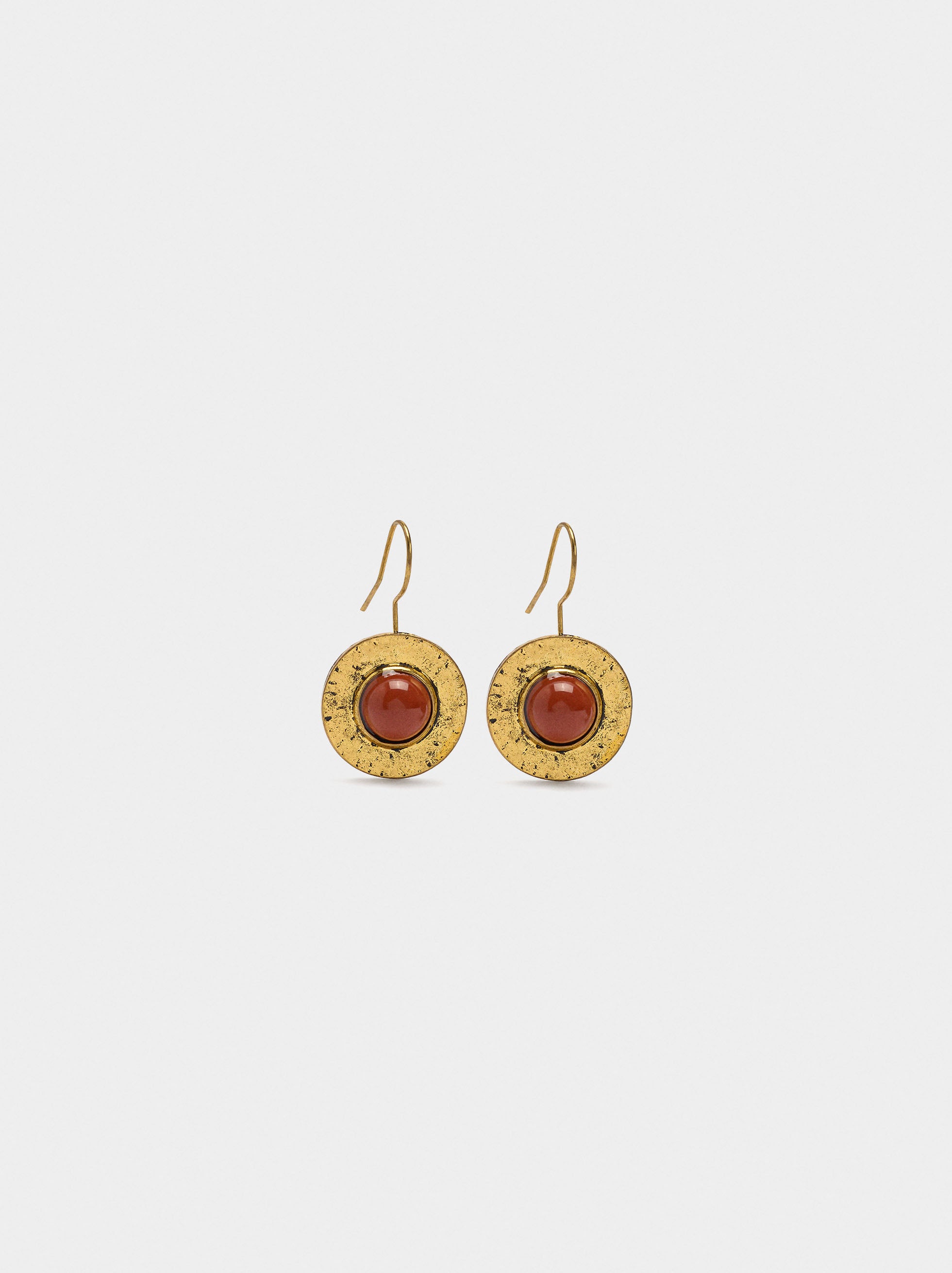Pendientes Redondos Con Piedra