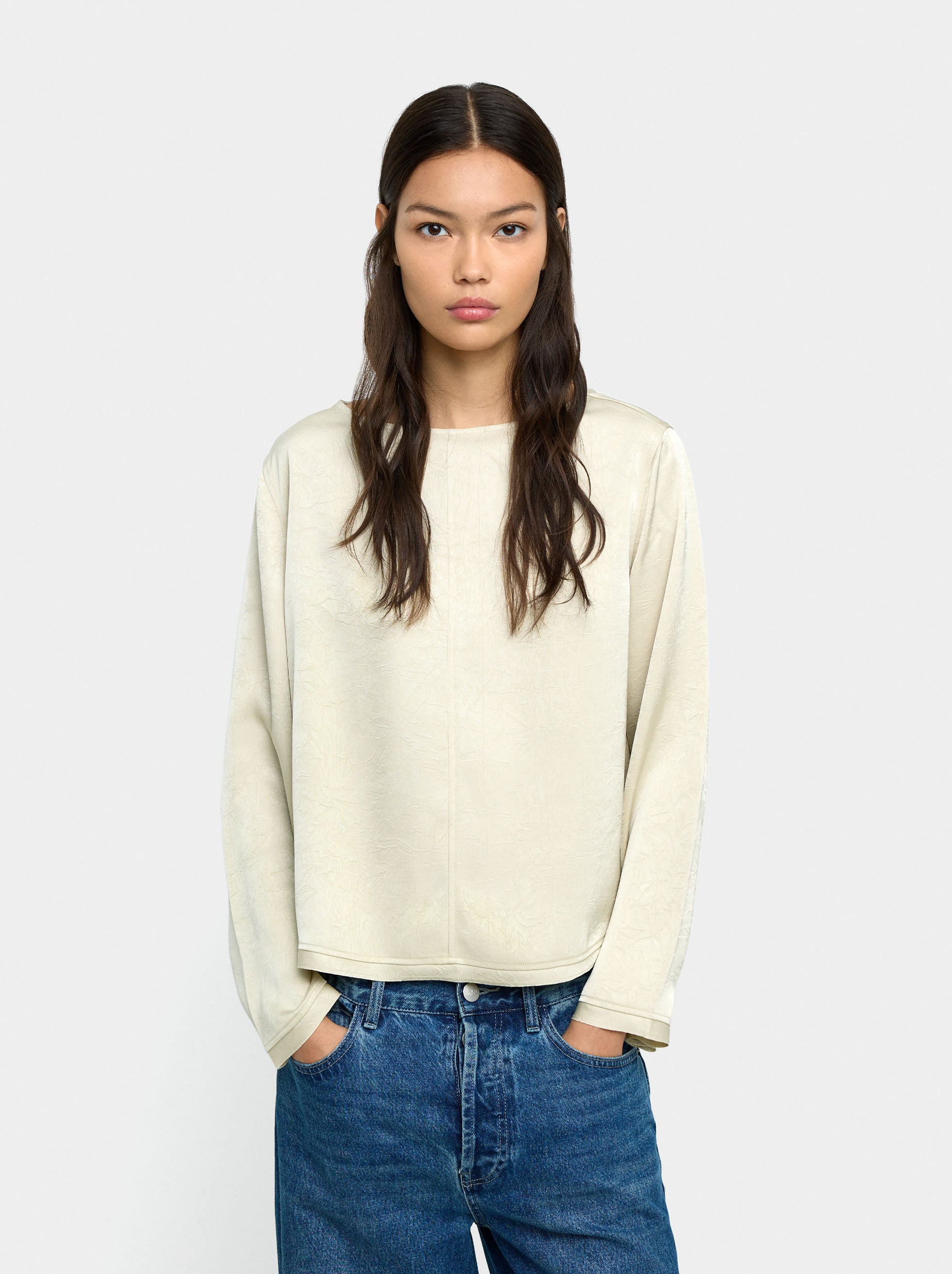 Blusa Efecto Arrugado