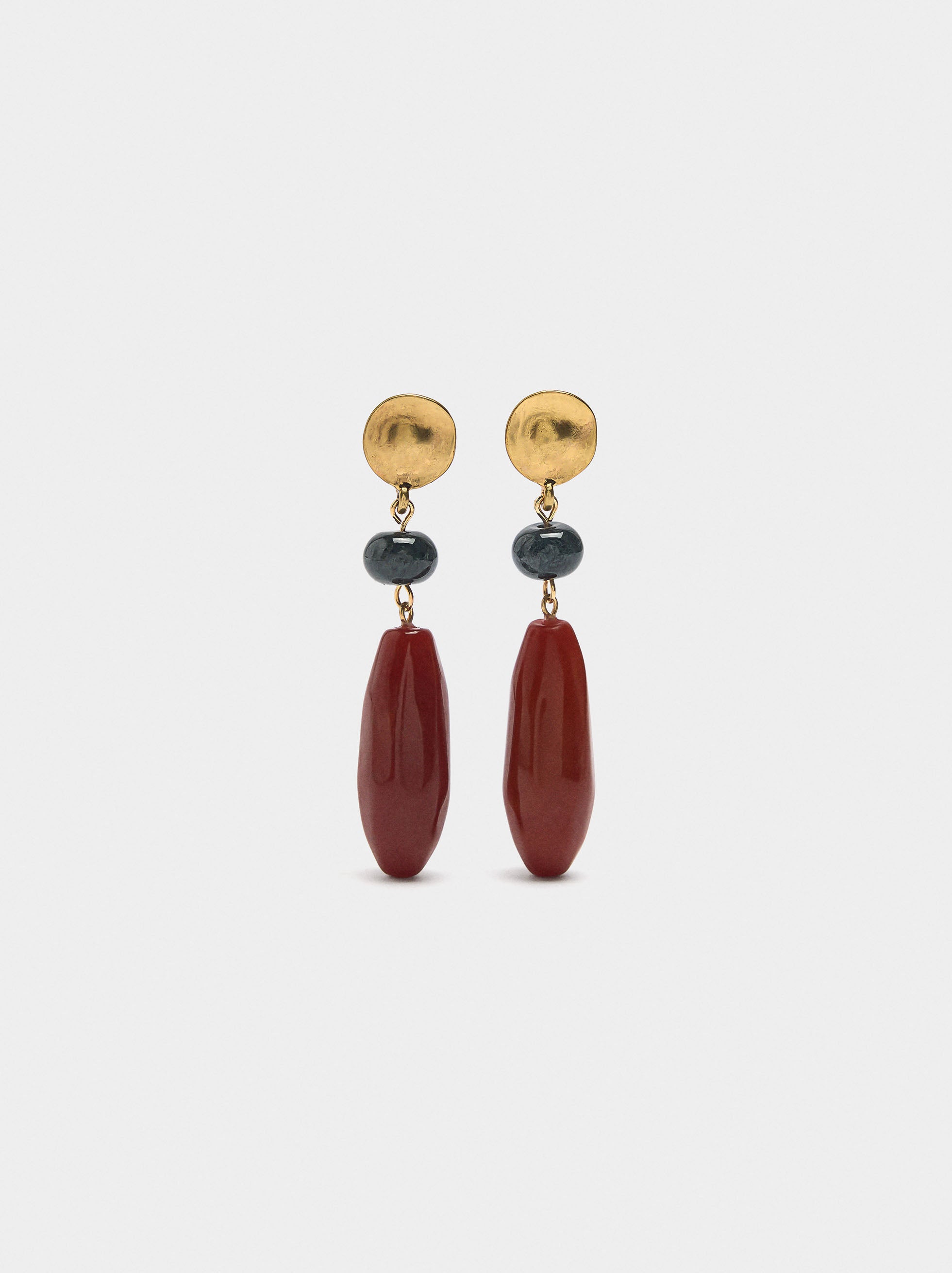 Pendientes Largos Con Piedras