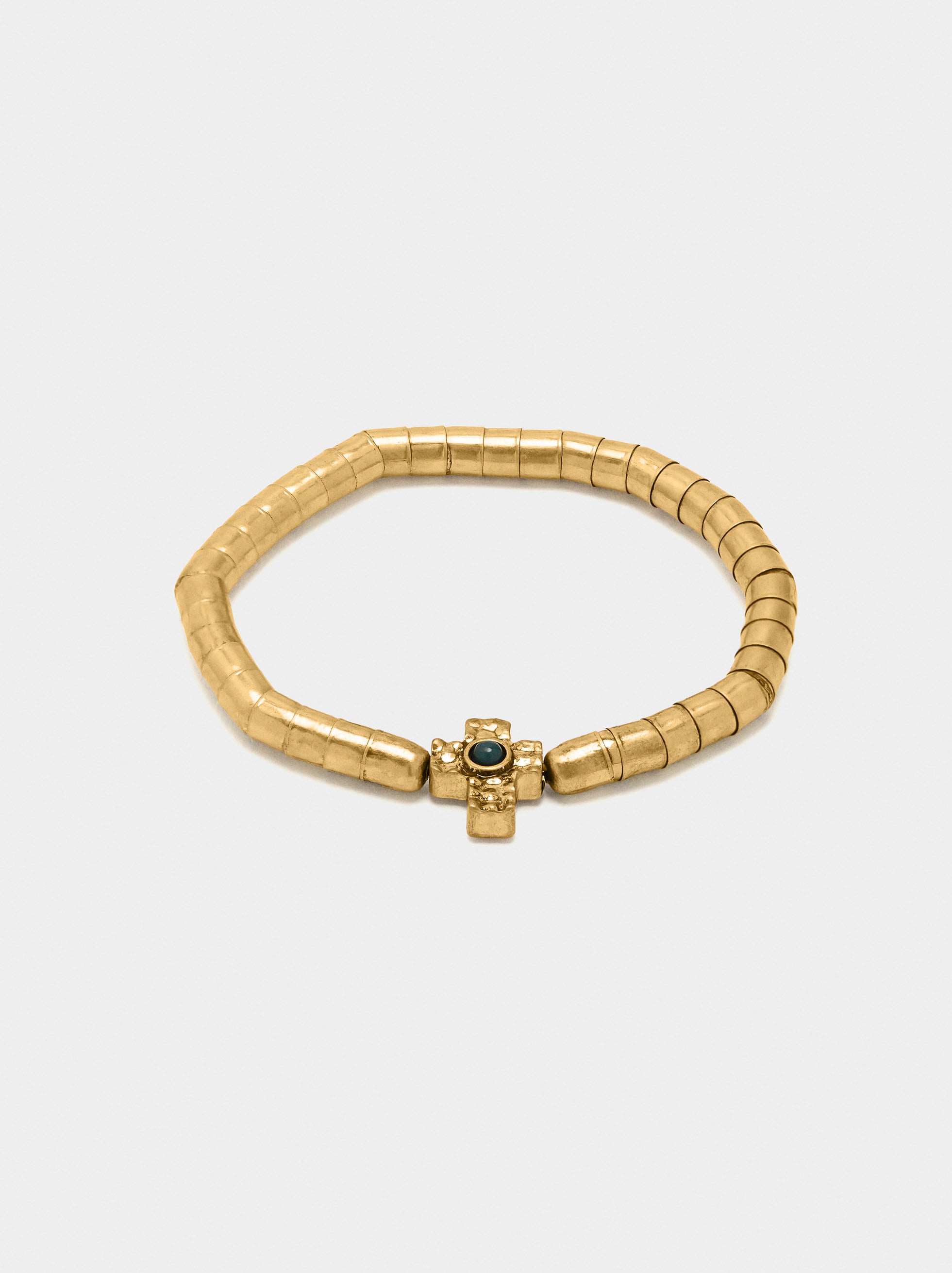 Pulsera Elástica Con Colgante De Cruz