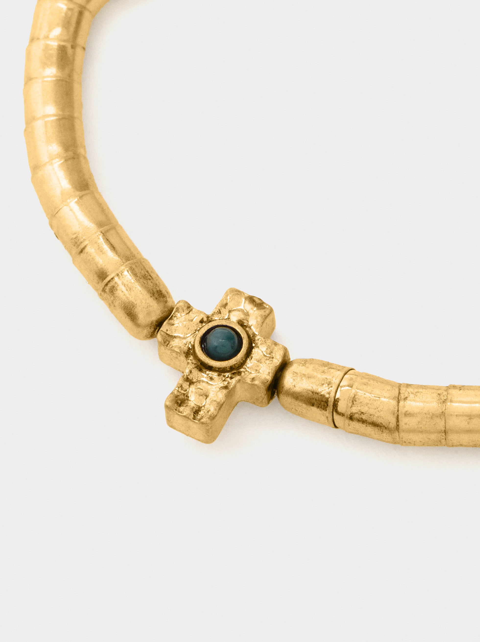 Pulsera Elástica Con Colgante De Cruz