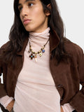 Collar De Cordón Con Colgantes De Esmalte
