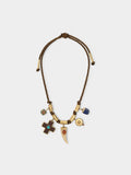 Collar De Cordón Con Colgantes De Esmalte