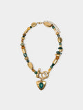 Collar Corto Con Colgante Y Piedra